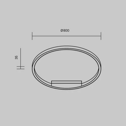 Потолочный светильник Modern Rim, LED 51W, Латунь, Белый (Maytoni, MOD058CL-L50BSK) - Amppa.ru