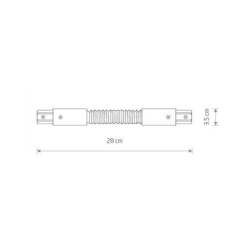 Коннектор для однофазной трековой системы гибкий Nowodvorski Profile Black 8383
