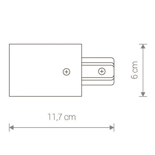 Питание для однофазной трековой системы Nowodvorski Profile Recessed White 8972