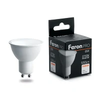 Лампа светодиодная Feron.PRO LB-1608 GU10 8W 175-265V 2700K, 38092