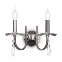 Бра Crystal Forte, 2xE14 Никель, Прозрачный (Freya, FR1006WL-02N)