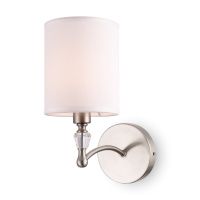 Бра Crystal Riverside, 1xE14 Никель, Белый (Freya, FR1007WL-01N)