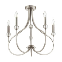 Люстра Потолочная Mackenzie Neoclassi, 5xE14, Никель (Lumion, 4495/5c)